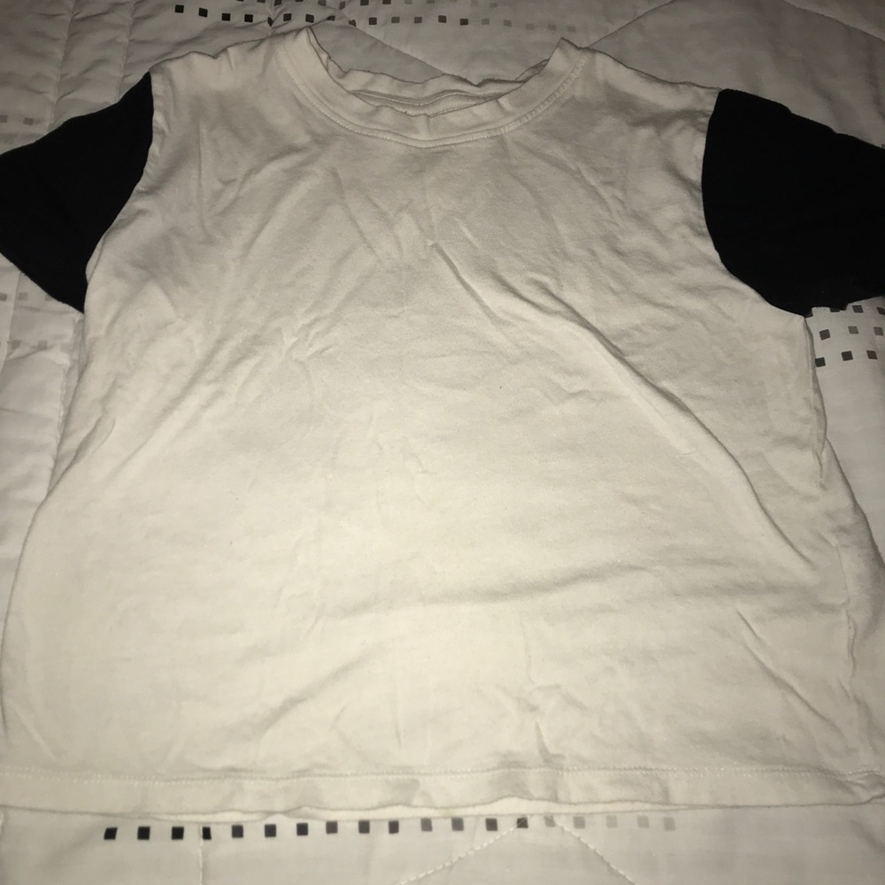 Black and white plain tee